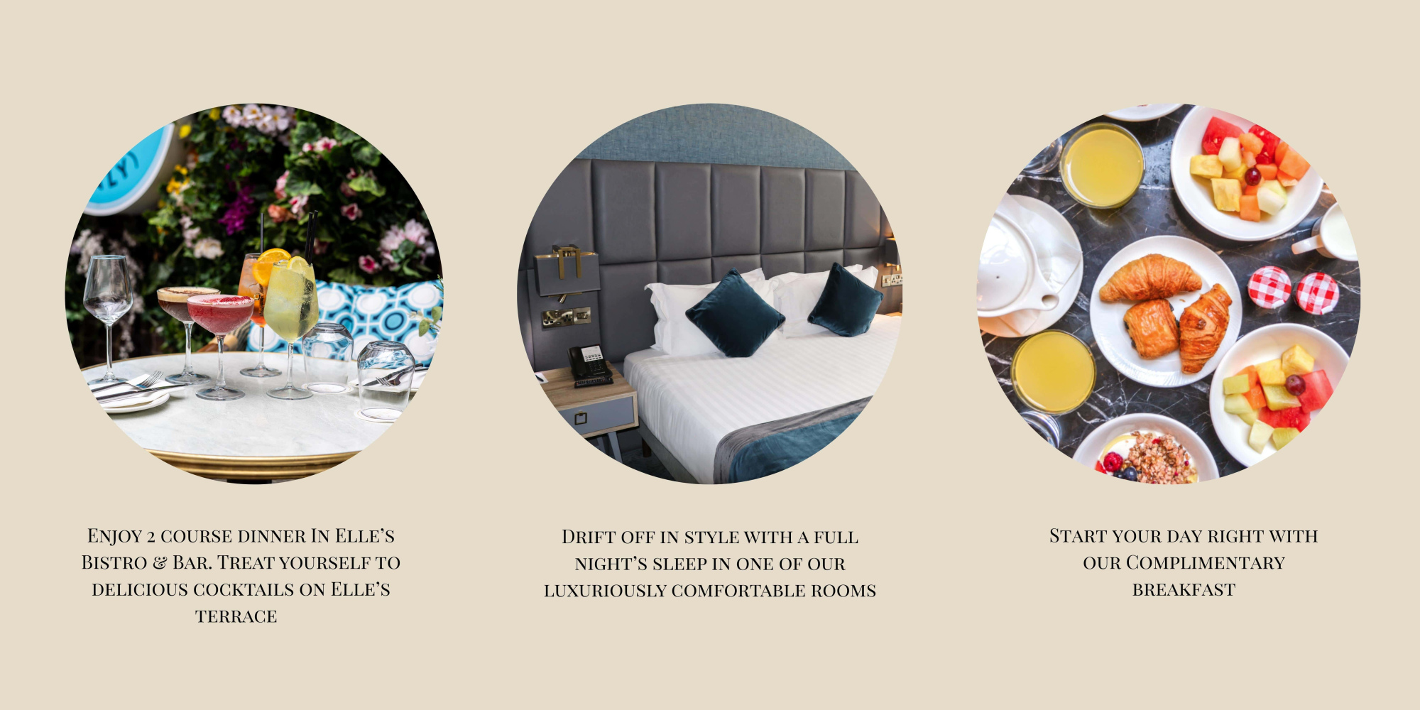 enjoy 2 course dinner in elle’s bistro bar treat yourself to delicious cocktails on the terrace min